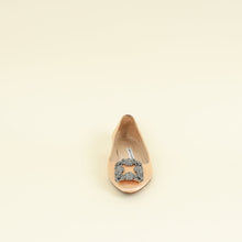 Manolo Blahnik Beige Hangisi Satin Ballerina Flats 36