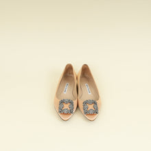 Manolo Blahnik Beige Hangisi Satin Ballerina Flats 36