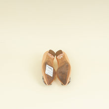 Manolo Blahnik Beige Hangisi Satin Ballerina Flats 36