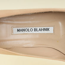 Manolo Blahnik Beige Hangisi Satin Ballerina Flats 36