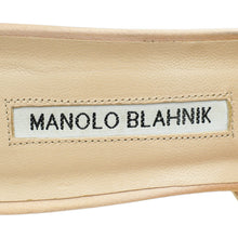 Manolo Blahnik Peach Satin Hangisi Mules 38.5
