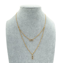 Messika 18K Rose Gold Move Uno 2 Rows Pavé Diamond Necklace