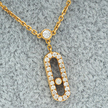 Messika 18K Rose Gold Move Uno 2 Rows Pavé Diamond Necklace