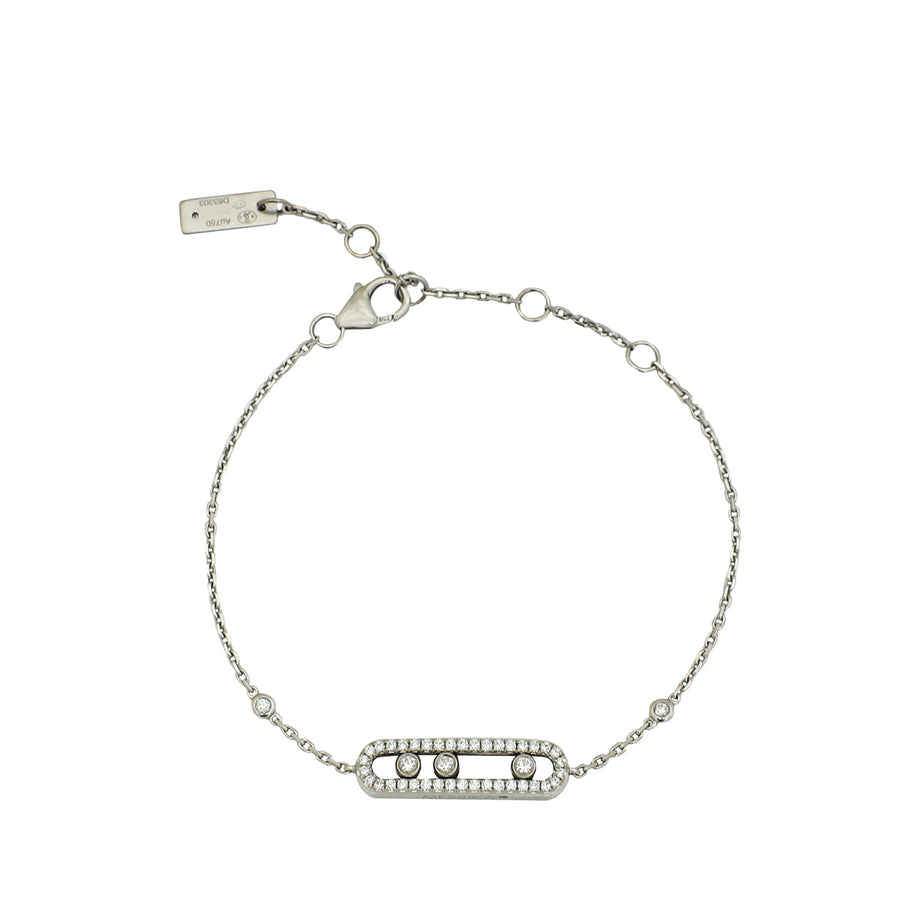 Messika 18K White Gold Baby Move Pavé Diamond Bracelet