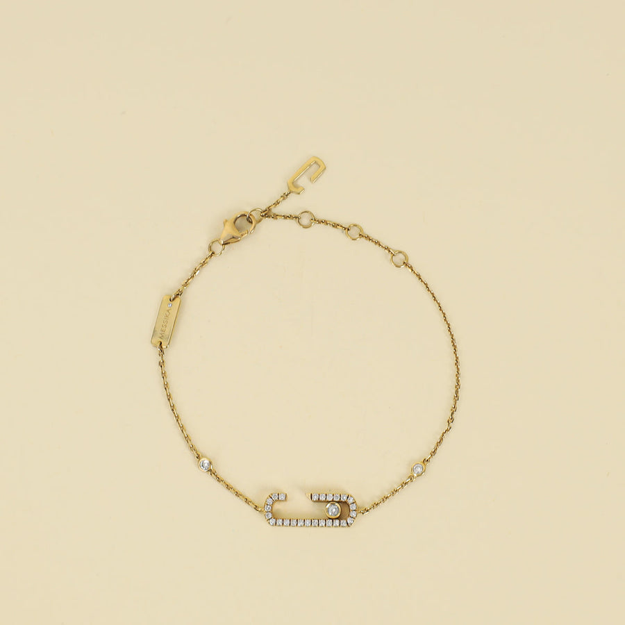 Messika 18K Yellow Gold Diamond Move Addiction by Gigi Hadid Pave Bracelet