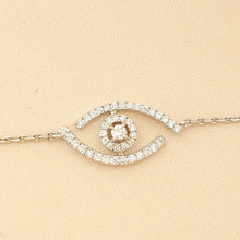 Messika 18K White Gold Lucky Eye Pave Diamond Bracelet