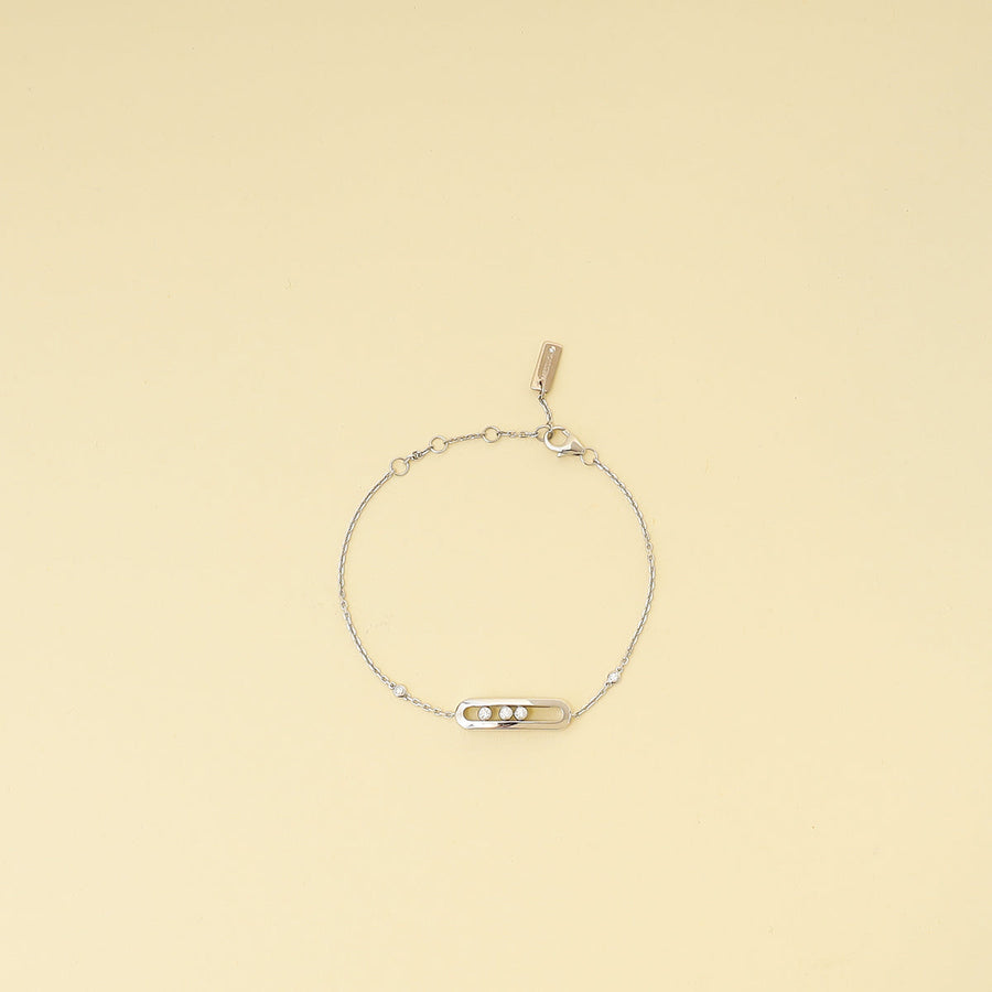 Messika 18K White Gold Diamonds Baby Move Bracelet