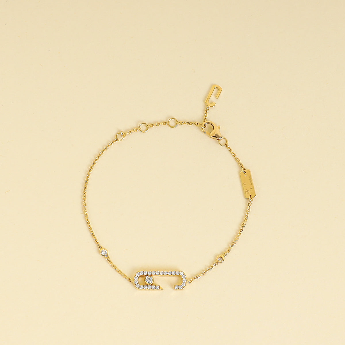 Messika 18K Yellow Gold Diamond Move Addiction by Gigi Hadid Pave Bracelet