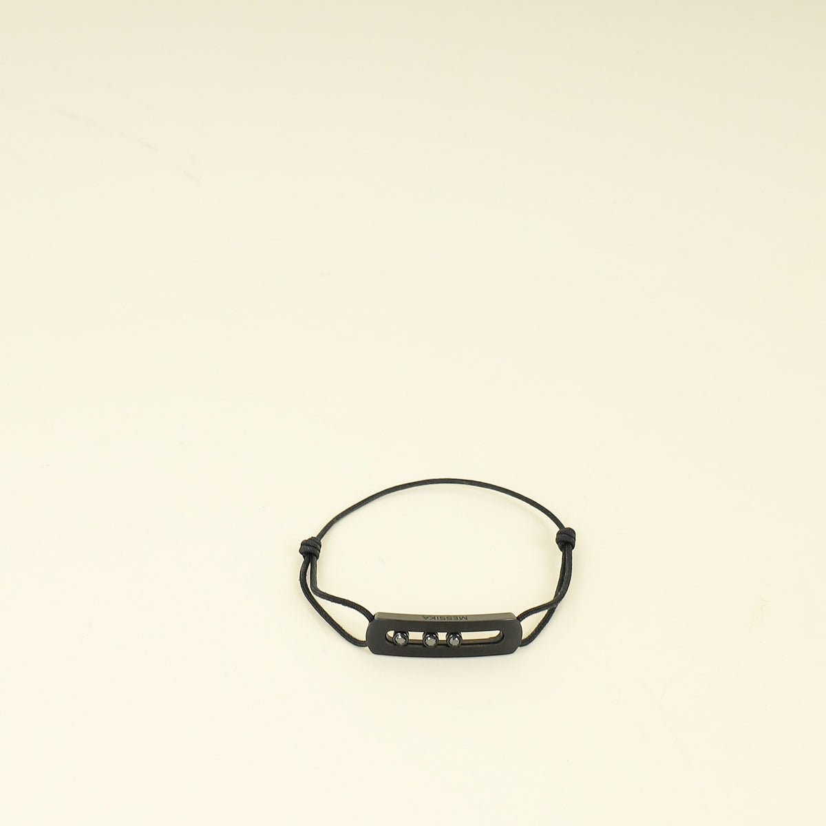 Messika Black Titanium Diamond Move in Cord Bracelet