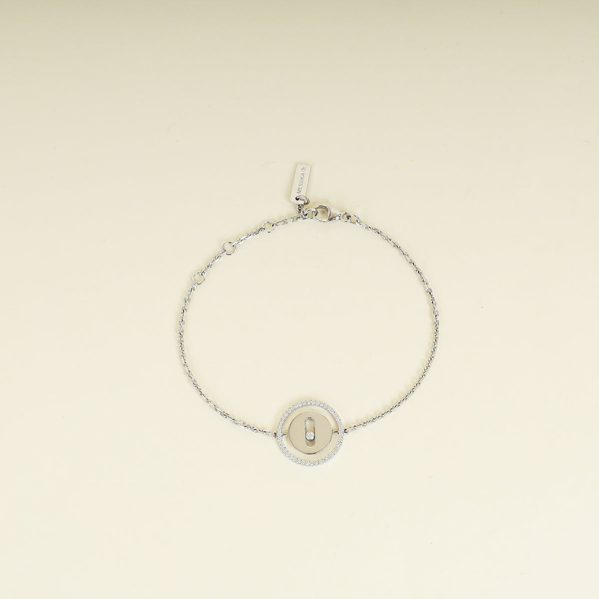 Messika 18K White Gold Diamond Lucky Move Bracelet