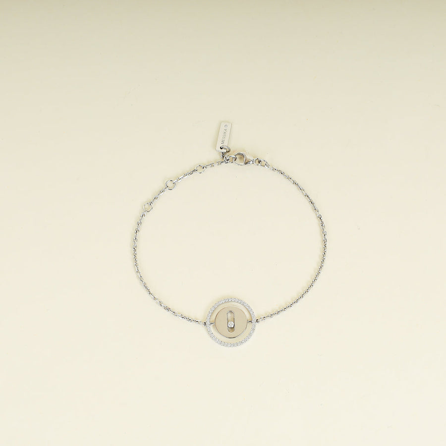 Messika 18K White Gold Diamond Lucky Move Bracelet