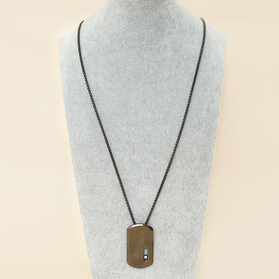 Messika Titanium Graphite Move LM Pendant Men's 27mm Necklace