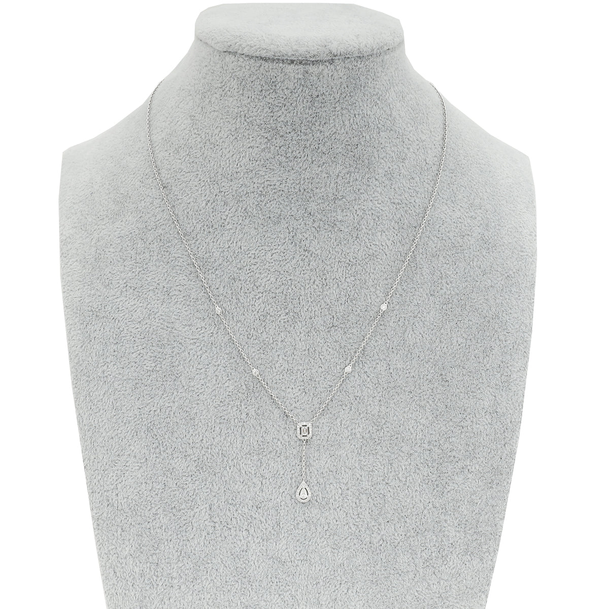 Messika 18K White Gold My Twin Tie Diamond Necklace