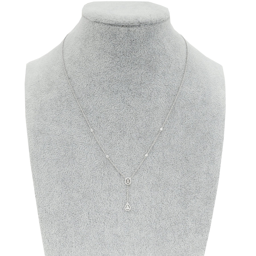 Messika 18K White Gold My Twin Tie Diamond Necklace