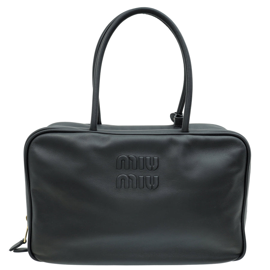 Miu Miu Black Beau Top-Handle Large Bag