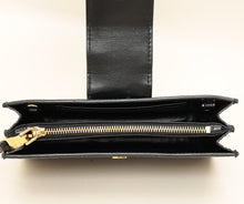 Miu Miu Black Crocodile Embossed Clutch Bag