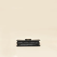 Miu Miu Black Crocodile Embossed Clutch Bag