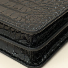 Miu Miu Black Crocodile Embossed Clutch Bag