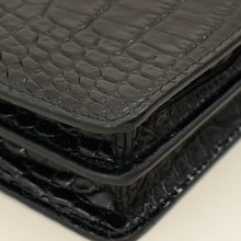Miu Miu Black Crocodile Embossed Clutch Bag