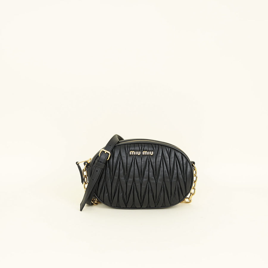 Miu Miu Black Bandoliera Bag