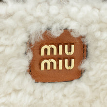 Miu Miu Bicolor Beau Shearling Top-Handle Bag