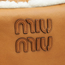 Miu Miu Bicolor Beau Shearling Top-Handle Bag