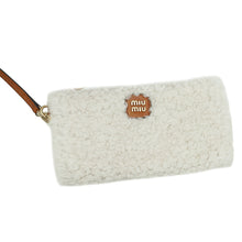 Miu Miu Bicolor Beau Shearling Top-Handle Bag