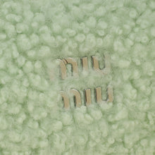 Miu Miu Green Shearling Mini Wander Handle Bag