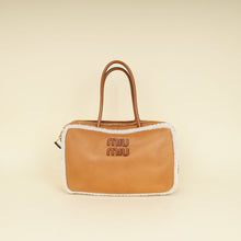 Miu Miu Bicolor Beau Shearling Top-Handle Bag