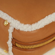 Miu Miu Bicolor Beau Shearling Top-Handle Bag