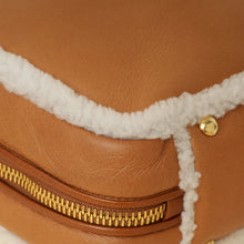 Miu Miu Bicolor Beau Shearling Top-Handle Bag