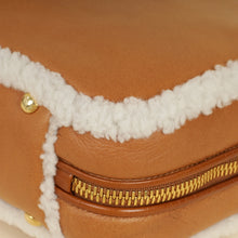 Miu Miu Bicolor Beau Shearling Top-Handle Bag