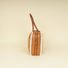 Miu Miu Bicolor Beau Shearling Top-Handle Bag