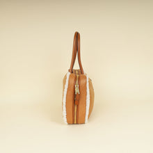 Miu Miu Bicolor Beau Shearling Top-Handle Bag