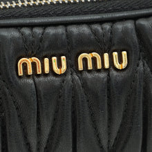 Miu Miu Black Nappa Matelasse Double Zip Crossbody Bag