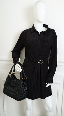 Miu Miu Black Matelasse Tote Bag