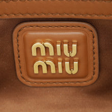 Miu Miu Cognac Arcadie Soft Padded Bag