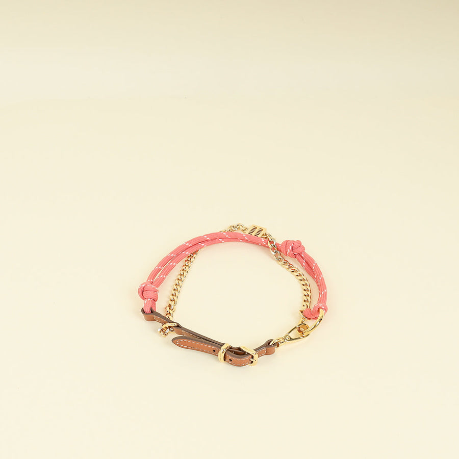 Miu Miu Bicolor, Cord and Metal Trick Keyring