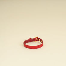 Miu Miu Red Heart Charm Ostrich Wrap Bracelet