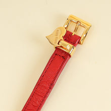 Miu Miu Red Heart Charm Ostrich Wrap Bracelet