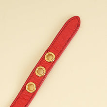 Miu Miu Red Heart Charm Ostrich Wrap Bracelet
