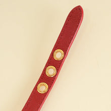 Miu Miu Red Heart Charm Ostrich Wrap Bracelet
