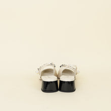 Miu Miu Bicolor Chain Pearl Slingback Pumps 39.5