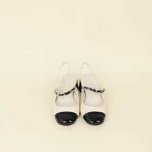 Miu Miu Bicolor Chain Pearl Slingback Pumps 39.5