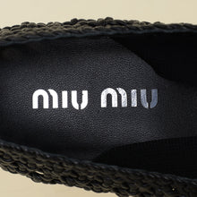 Miu Miu Black Woven Ballerina Flat 40