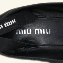 Miu Miu Black Satin Ballerinas 37.5
