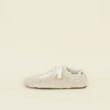 Miu Miu Bicolor Plume Shearling Sneakers 38.5