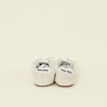 Miu Miu Bicolor Plume Shearling Sneakers 38.5