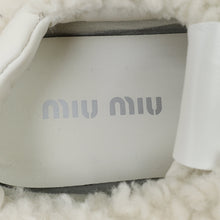 Miu Miu Bicolor Plume Shearling Sneakers 38.5