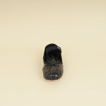 Miu Miu Black Ballerina w/Elastic Logo Strap 37.5